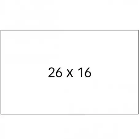 025100 SWING ETIQUETAS ADHESIVAS PERMANENTE OPEN PARA PRECIOS 26X16MM ROLLO 1500 BLANCO
