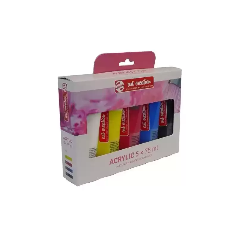 3582805M TALENS ART CREATION SET ACRÍLICO INICIACIÓN TUBO 75ML COLORES SURTIDOS ESTUCHE 5 UD