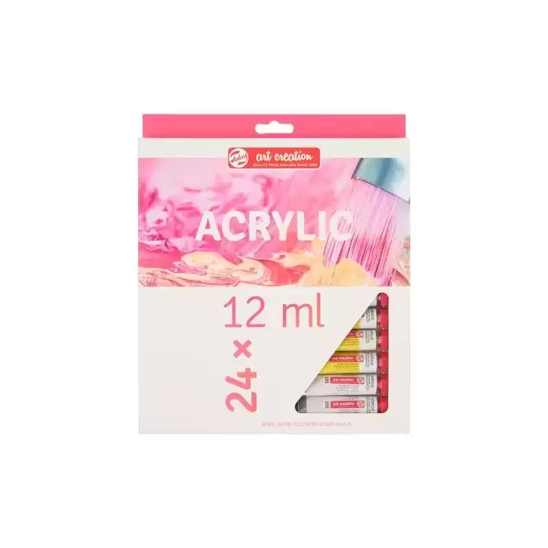 9021724M TALENS ART CREATION SET ACRÍLICO TUBO 12ML COLORES SURTIDOS ESTUCHE 24 UD