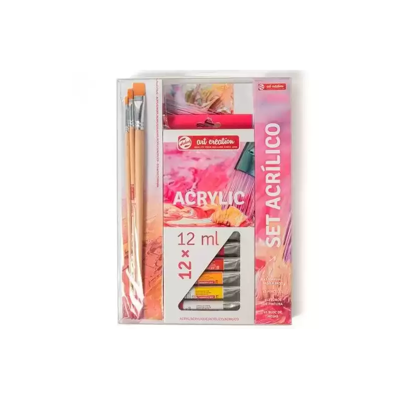 PO200040 TALENS ART CREATION SET ACRÍLICO 12 TUBOS X 12ML COLORES SURTIDOS