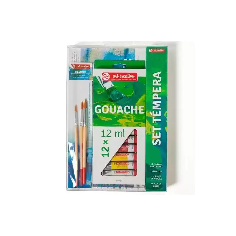 PO200043 TALENS ART CREATION SET TÉMPERA 12 TUBOS X 12ML COLORES SURTIDOS