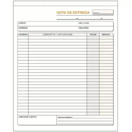 T-127 TALONARIO ENTREGAS HOLANDESA 21X26CM DUPLICADO AUTOCOPIA