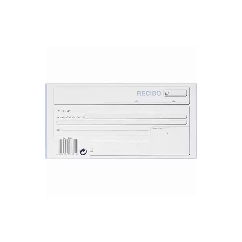T-61 TALONARIO RECIBOS TERCIO DE FOLIO TRIPLICADO AUTOCOPIA