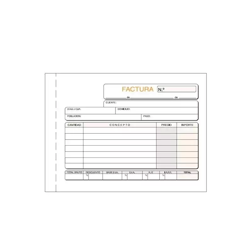 T-69 TALONARIO FACTURAS OCTAVO APAISADO TRIPLICADO AUTOCOPIA