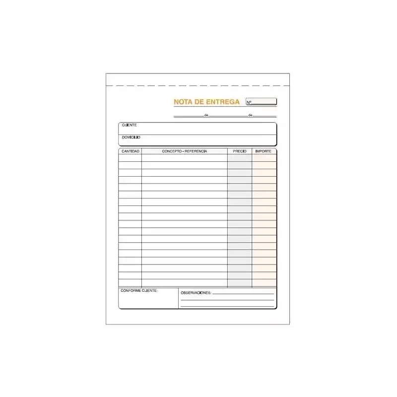 T-92 TALONARIO ENTREGAS CUARTO NATURAL TRIPLICADO AUTOCOPIA