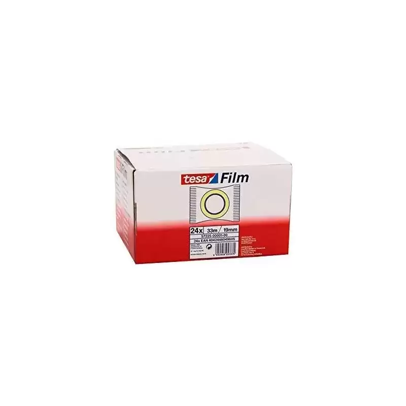 57225-00001-01 TESA FILM CINTA ADHESIVA TRANSPARENTE STANDARD FLOWPACK ROLLO 19MM X 33M