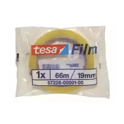 57226-00001-01 TESA FILM CINTA ADHESIVA TRANSPARENTE STANDARD ROLLO 19MM X 66M EN BOLSITA