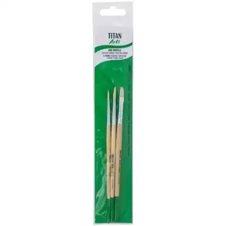 129218133 TITAN ARTS SET DE PINCELES 218/4-6-8 BLÍSTER 3 UD