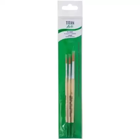 129258133 TITAN ARTS SET DE PINCELES 258/4-6-8 BLÍSTER 3 UD