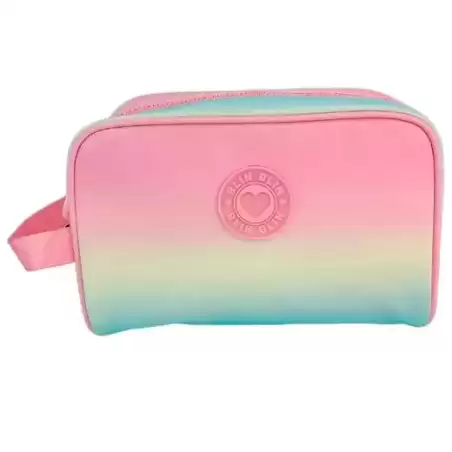 T114-1053 TOYBAGS NECESER BLIN BLIN GRADIENT PINK 15X25X11CM IMPERMEABLE