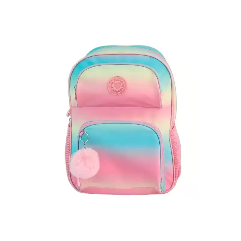 T434-1053 TOYBAGS MOCHILA PRIMARIA BLIN BLIN GRADIENT PINK DOBLE COMPARTIMENTO 44X31X17CM ADAPTABLE A CARRO