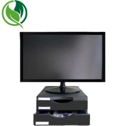 6611M1 NE ARCHIVO 2000 SOPORTE MONITOR ERGOSOSTENIBLE CON 2 CAJONES NEGRO