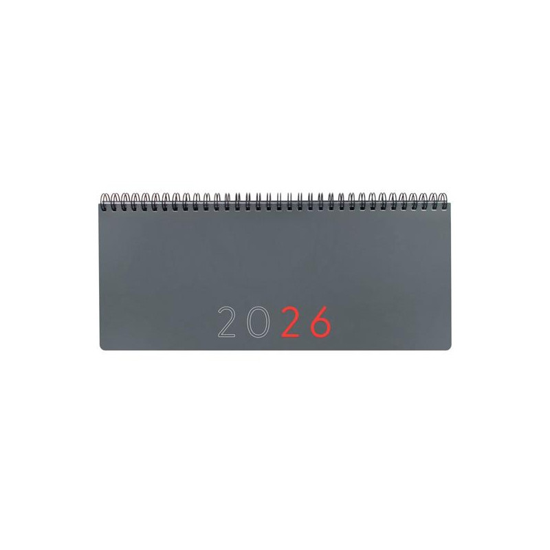 625515026 FINOCAM PLANIFICADOR AGENDA + NOTAS 290X116MM SEMANA VISTA GRIS 2026