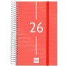 741093026 FINOCAM AGENDA ESPIRAL YEAR E5-117X181MM 1DP TAPA PP ROJO 2026