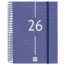 741101026 FINOCAM AGENDA ESPIRAL YEAR E10-155X212MM 1DP TAPA PP AZUL 2026