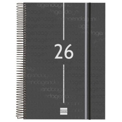 741116026 FINOCAM AGENDA ESPIRAL YEAR E40-210X297MM 1DP TAPA PP NEGRO 2026