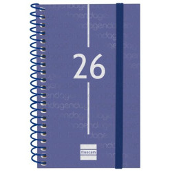 741421026 FINOCAM AGENDA ESPIRAL YEAR E3-79X127MM SVH TAPA PP AZUL 2026