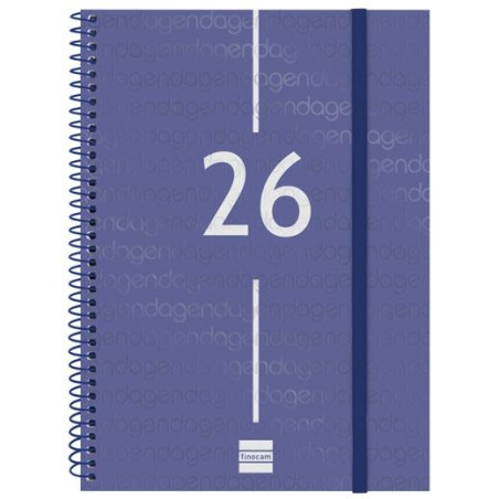 741451026 FINOCAM AGENDA ESPIRAL YEAR E10-155X212MM SVH TAPA PP AZUL 2026