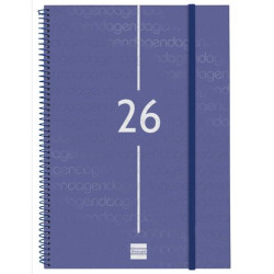 741461026 FINOCAM AGENDA ESPIRAL YEAR E40-210X297MM SVH TAPA PP AZUL 2026