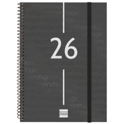 742036026 FINOCAM AGENDA ESPIRAL YEAR E10-155X212MM SVV TAPA PP NEGRO 2026