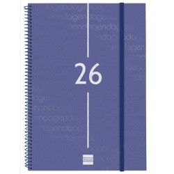 742041026 FINOCAM AGENDA ESPIRAL YEAR E40-210X297MM SVV TAPA PP AZUL 2026