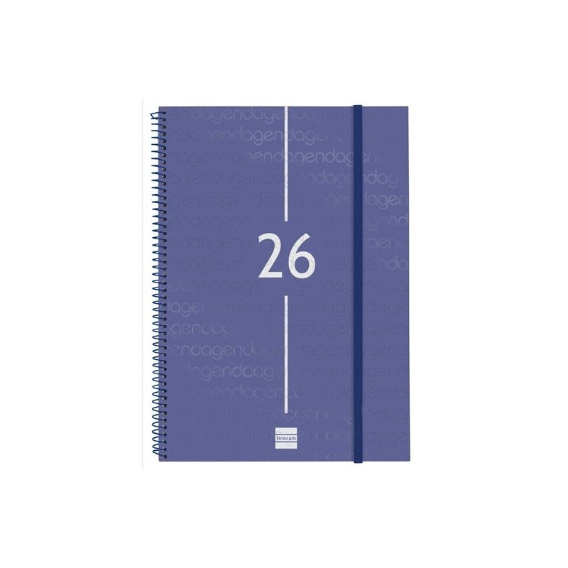 742041026 FINOCAM AGENDA ESPIRAL YEAR E40-210X297MM SVV TAPA PP AZUL 2026