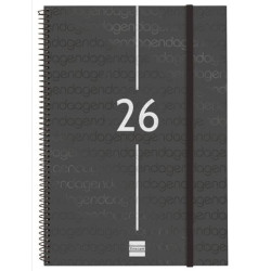 742046026 FINOCAM AGENDA ESPIRAL YEAR E40-210X297MM SVV TAPA PP NEGRO 2026