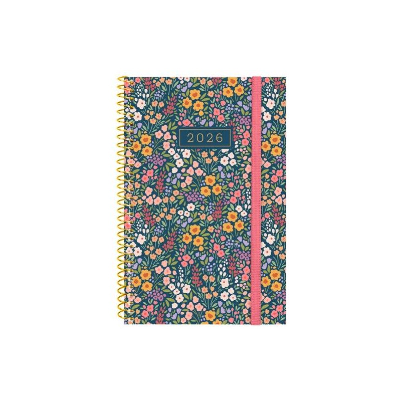 742213026 FINOCAM AGENDA ESPIRAL DESIGN COLLECTION E5-117X181MM SVH TAPA PP FLORA 2026