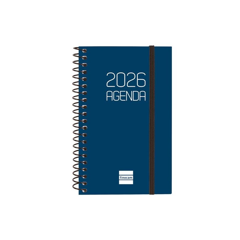 742711026 FINOCAM AGENDA ESPIRAL OPAQUE E3-79X127MM SVH TAPA PP AZUL 2026