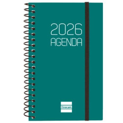 742712026 FINOCAM AGENDA ESPIRAL OPAQUE E3-79X127MM SVH TAPA PP VERDE 2026