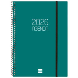 742762026 FINOCAM AGENDA ESPIRAL OPAQUE E10-155X212MM SVH TAPA PP VERDE 2026