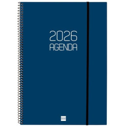 742781026 FINOCAM AGENDA ESPIRAL OPAQUE E40-210X297MM SVH TAPA PP AZUL 2026