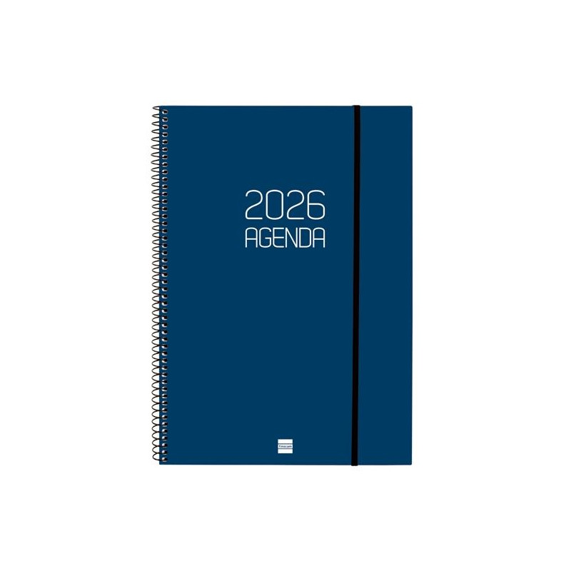 742781026 FINOCAM AGENDA ESPIRAL OPAQUE E40-210X297MM SVH TAPA PP AZUL 2026