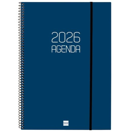 742781026 FINOCAM AGENDA ESPIRAL OPAQUE E40-210X297MM SVH TAPA PP AZUL 2026