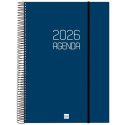 742921026 FINOCAM AGENDA ESPIRAL OPAQUE E40-210X297MM 1DP TAPA PP AZUL 2026