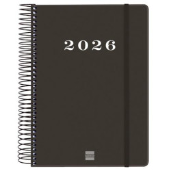 743526026 FINOCAM AGENDA ESPIRAL MY E10-155X212MM 1DP TAPA DURA NEGRO 2026