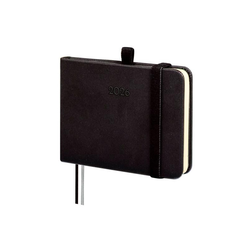 881706026 FINOCAM AGENDA MÍNIMAL TEXTURA M0-104X73MM SVV TAPA DURA NEGRO 2026