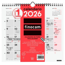 780060026 FINOCAM CALENDARIO DE PARED PARA ESCRIBIR M-265X245MM MV NEUTRO 2026
