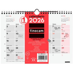 780160026 FINOCAM CALENDARIO DE PARED PARA ESCRIBIR S-210X150MM MV NEUTRO 2026