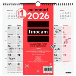 781530026 FINOCAM CALENDARIO DE PARED PARA ESCRIBIR 30X30-300X300MM MV NEUTRO 2026 CATALÁN