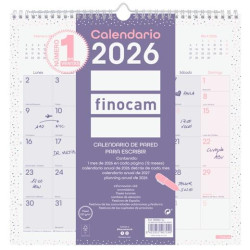 787002726 FINOCAM CALENDARIO DE PARED PARA ESCRIBIR 30X30-300X300MM MV CHIC MORADO 2026