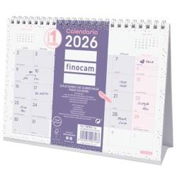 787022726 FINOCAM CALENDARIO DE SOBREMESA PARA ESCRIBIR S-210X150MM MV CHIC MORADO 2026