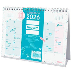 787025826 FINOCAM CALENDARIO DE SOBREMESA PARA ESCRIBIR S-210X150MM MV CHIC TURQUESA 2026