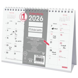 787027326 FINOCAM CALENDARIO DE SOBREMESA PARA ESCRIBIR S-210X150MM MV CHIC BLANCO 2026