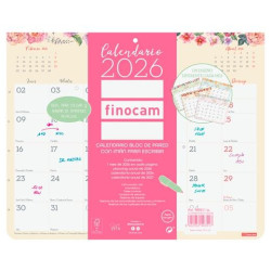 787510126 FINOCAM CALENDARIO BLOC CON IMÁN PARA ESCRIBIR 250X200MM MV DESIGN 2026