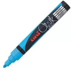 264671000 UNIBALL MARCADOR DE TIZA LÍQUIDA CHALK PWE-5M AZUL CLARO CAJA 6 UD
