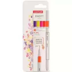 302422264 UNIBALL EMOTT ROTULADORES DE ESCRITURA Y DIBUJO COLORES PASIÓN ESTUCHE 5 UD