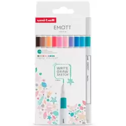 302422269 UNIBALL EMOTT ROTULADORES DE ESCRITURA Y DIBUJO COLORES PASTEL ESTUCHE 10 UD