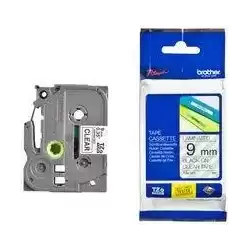 TZE121 BROTHER CINTA ROTULADORA LAMINADA TEXTO NEGRO SOBRE TRANSPARENTE  - 9MMX8M