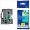 TZE741 BROTHER CINTA ROTULADORA LAMINADA TEXTO NEGRO SOBRE VERDE - 18MMX8M